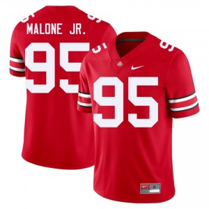 Scarlet #95 Tywone Malone Jr. Men Stitch Jersey | Ohio State Buckeyes Genuine Player Football Edition 35191917