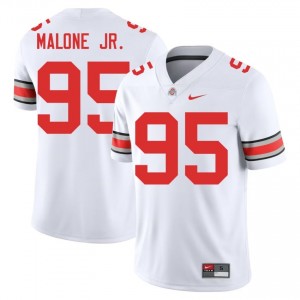 Tywone Malone Jr. #95 White Men Embroidery Jersey | Elite Ohio State High School Football Gear 29053179