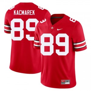 Scarlet #89 Will Kacmarek Men Stitched Jersey | Ohio State Buckeyes Elite Thread University Football Edition 36585719