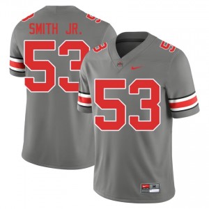 OSU Buckeyes Will Smith Jr. #53 Grey Men High School Jersey | Elite Embroidery Football Uniform 18898940