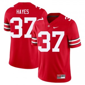 Scarlet #37 Zach Hayes Men Stitch Jersey | Ohio State Buckeyes Gameday Player Football Edition 18011828