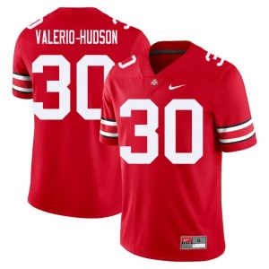 Scarlet #30 Amari Valerio-Hudson Men Embroidery Jersey | Ohio State Buckeyes Player College Football Edition 64560259