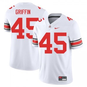 Archie Griffin #45 White Men Embroidery Jersey | Exclusive Ohio State College Football Gear 25634527