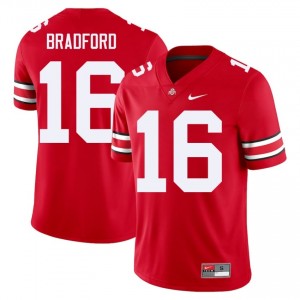 Scarlet #16 Blaine Bradford Men Stitched Jersey | Ohio State Buckeyes Gameday University Football Edition 24511078