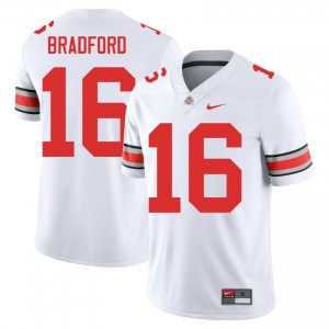 Blaine Bradford #16 White Men Embroidery Jersey | Premium Ohio State College Football Gear 86481511