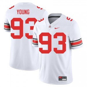 Brady Young #93 White Men Stitch Jersey | Authentic Ohio State Player Football Gear 11519150