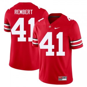 Scarlet #41 Braxton Rembert Men Stitched Jersey | Ohio State Buckeyes Moisture Wicking NCAA Football Edition 47791648