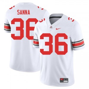 CJ Sanna #36 White Men Stitched Jersey | Elite Ohio State NCAA Football Gear 15257495
