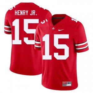 Scarlet #15 Chris Henry Jr. Men Stitched Jersey | Ohio State Buckeyes Pro Cut University Football Edition 84266965