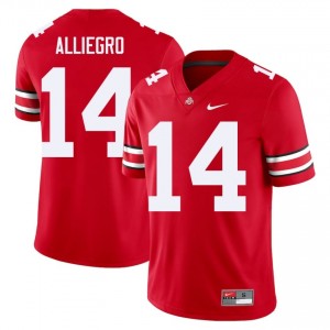 Scarlet #14 Christian Alliegro Men Stitched Jersey | Ohio State Buckeyes Genuine University Football Edition 92945355