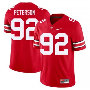 Scarlet #92 Cooper Peterson Men Embroidery Jersey | Ohio State Buckeyes Iconic College Football Edition 23297412