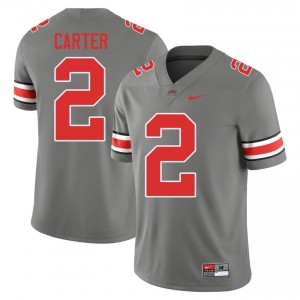 OSU Buckeyes Cris Carter #2 Grey Men High School Jersey | Authentic Embroidery Football Uniform 67896906