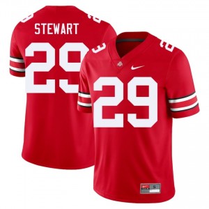 Scarlet #29 Deshawn Stewart Men Embroidery Jersey | Ohio State Buckeyes Durable College Football Edition 69664762