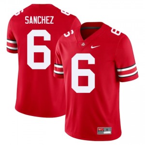 Scarlet #6 Devin Sanchez Men Stitched Jersey | Ohio State Buckeyes Classic NCAA Football Edition 45234311