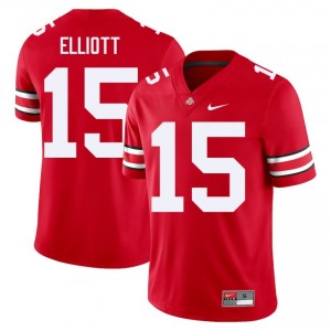 Scarlet #15 Ezekiel Elliott Men Embroidery Jersey | Ohio State Buckeyes Player High School Football Edition 55344508