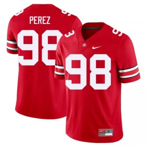 Scarlet #98 Jamir Perez Men Embroidery Jersey | Ohio State Buckeyes Elite High School Football Edition 20819244
