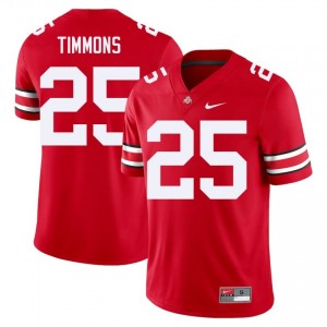 Scarlet #25 Jay Timmons Men Embroidery Jersey | Ohio State Buckeyes Gameday College Football Edition 23153796