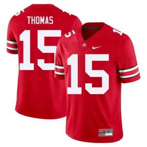 Scarlet #15 Jordan Thomas Men Embroidery Jersey | Ohio State Buckeyes Classic High School Football Edition 46067581