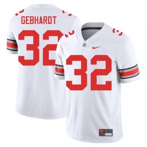 Kaden Gebhardt #32 White Men Embroidery Jersey | Elite Thread Ohio State College Football Gear 90164213