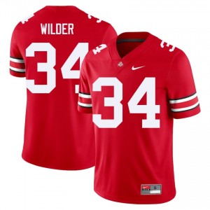 Scarlet #34 Khary Wilder Men Embroidery Jersey | Ohio State Buckeyes Iconic High School Football Edition 23299106