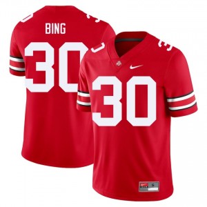 Scarlet #30 Khmari Bing Men Embroidery Jersey | Ohio State Buckeyes Officially Licensed College Football Edition 20619144