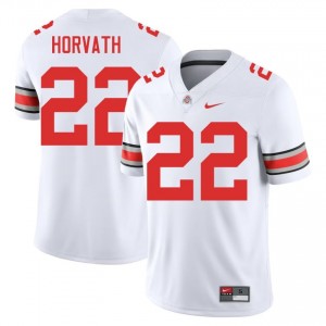Les Horvath #22 White Men Stitched Jersey | Classic Ohio State University Football Gear 38830204