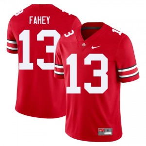 Scarlet #13 Luke Fahey Men Stitch Jersey | Ohio State Buckeyes Iconic Player Football Edition 16363840