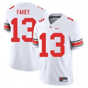 Luke Fahey #13 White Men Embroidery Jersey | Essential Ohio State High School Football Gear 57303623
