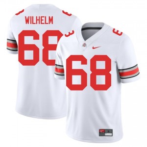 Mason Wilhelm #68 White Men Stitched Jersey | Elite Thread Ohio State NCAA Football Gear 57168362
