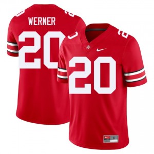 Scarlet #20 Pete Werner Men Stitched Jersey | Ohio State Buckeyes Fresh NCAA Football Edition 89597642