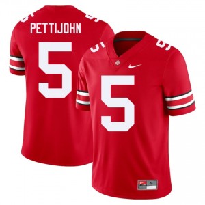 Scarlet #5 Riley Pettijohn Men Embroidery Jersey | Ohio State Buckeyes Pro Cut College Football Edition 77669556