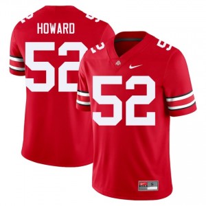 Scarlet #52 Ty Howard Men Stitched Jersey | Ohio State Buckeyes Officially Licensed University Football Edition 83983241