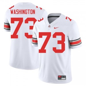 Vasean Washington #73 White Men Embroidery Jersey | Pro Cut Ohio State College Football Gear 28174330