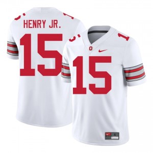 Chris Henry Jr. #15 White Men Embroidery Jersey | Durable OSU Buckeyes 2026 College Football Gear 41917774