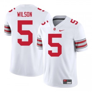 Garrett Wilson #5 White Men Stitched Jersey | Durable OSU Buckeyes 2026 NCAA Football Gear 89181519
