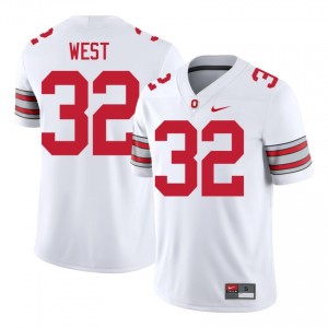 Isaiah West #32 White Men Stitch Jersey | Pro Cut OSU 2026 University Football Gear 97394163