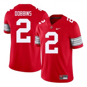 Scarlet #2 J.K. Dobbins Men Stitch 2026 Jersey | Ohio State Buckeyes Iconic University Football Edition 50884083