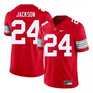 Scarlet #24 Ja'Kobi Jackson Men Stitched 2026 Jersey | OSU Genuine NCAA Football Edition 67781903