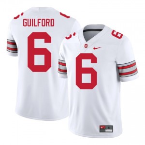 Jerquaden Guilford #6 White Men Embroidery Jersey | Limited OSU Buckeyes 2026 Player Football Gear 61982826