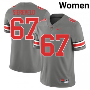 Grey #67 Austin Siereveld Women Embroidery Jersey | Ohio State Buckeyes Limited College Football Edition 31871125