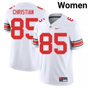 Buckeyes Bennett Christian #85 White Women Player Jersey | Genuine Stitch Football Uniform 66540636
