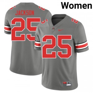 Grey #25 Bo Jackson Women Stitched Jersey | Ohio State Buckeyes Player NCAA Football Edition 78442306