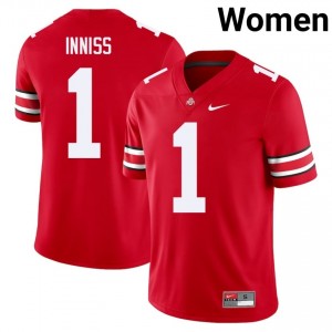 Brandon Inniss #1 Scarlet Women Stitch Jersey | Elite Thread OSU Player Football Gear 56456941