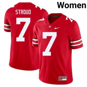 C.J. Stroud #7 Scarlet Women Stitched Jersey | Exclusive OSU NCAA Football Gear 11647624
