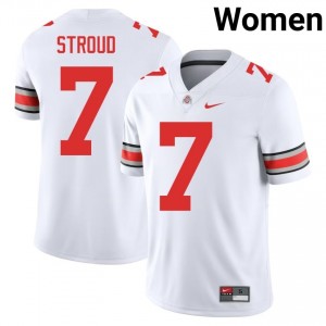 Buckeyes C.J. Stroud #7 White Women Player Jersey | Pro Cut Stitch Football Uniform 71562840