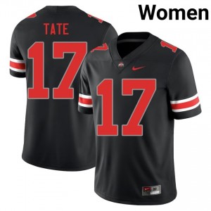 Carnell Tate #17 Black Women Stitched Jersey | Moisture Wicking Ohio State NCAA Football Gear 57446365