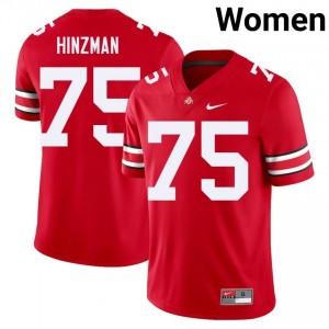 Carson Hinzman #75 Scarlet Women Stitch Jersey | Gameday OSU Player Football Gear 90311725