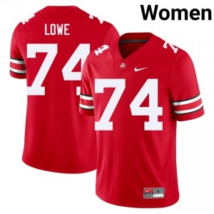 Carter Lowe #74 Scarlet Women Embroidery Jersey | Elite OSU High School Football Gear 93325437