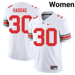 Buckeyes Cody Haddad #30 White Women Player Jersey | Premium Stitch Football Uniform 16915638