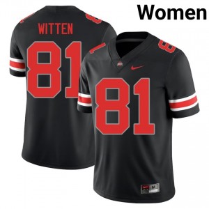 Damarion Witten #81 Black Women Embroidery Jersey | Fresh Ohio State College Football Gear 56728671